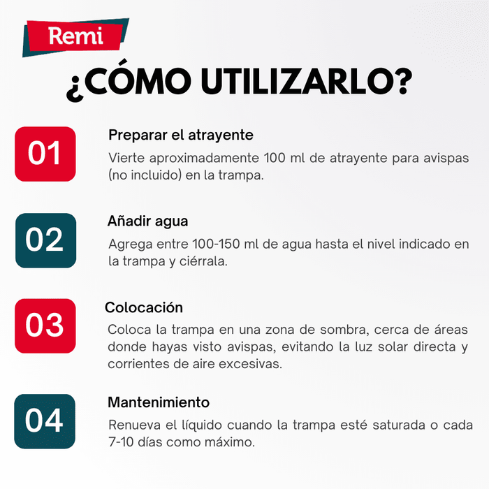 Armadilha Ecológica para Insetos Voadores vespas, vespas, moscas - Remi Hogar