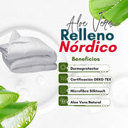 Edredón Relleno Nórdico de Fibra Aloe Vera - Remi Hogar