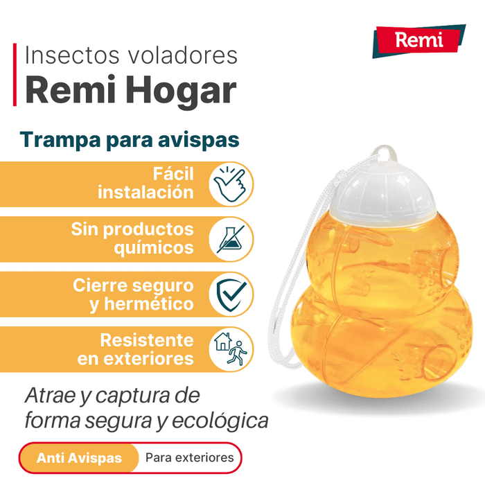 Armadilha Ecológica para Insetos Voadores vespas, vespas, moscas - Remi Hogar