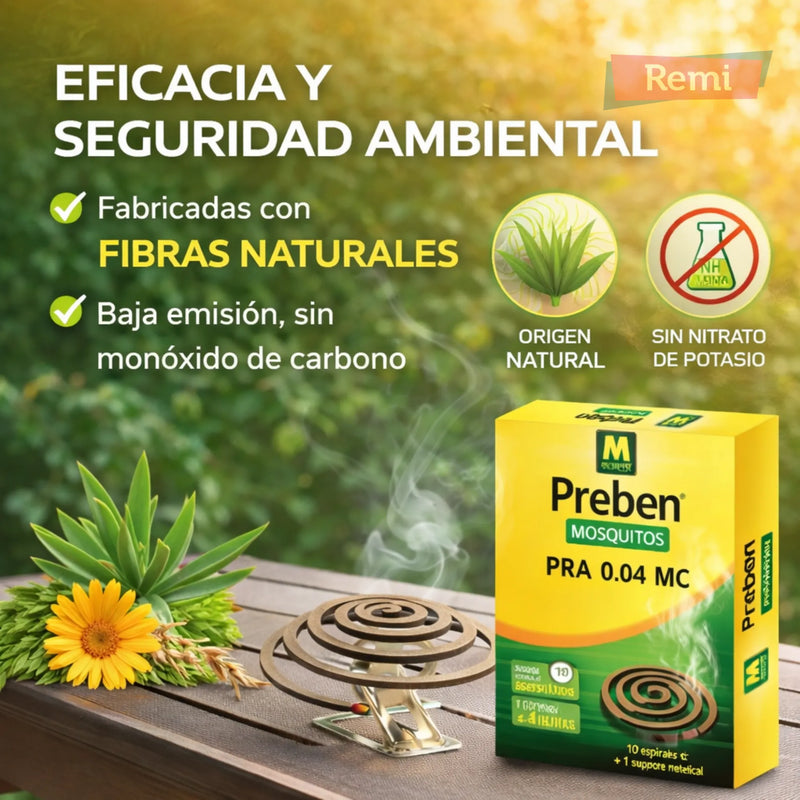 Espiral insecticida antimosquitos 10 unidades - Preben