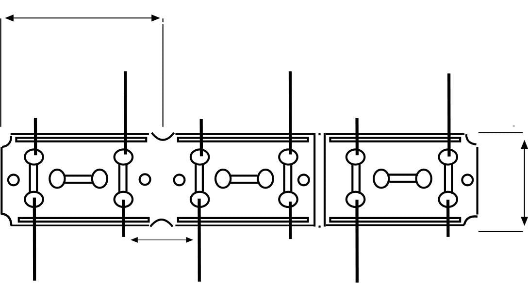 Pinchos Anti Palomas E-40 Base Metal (1 metro)