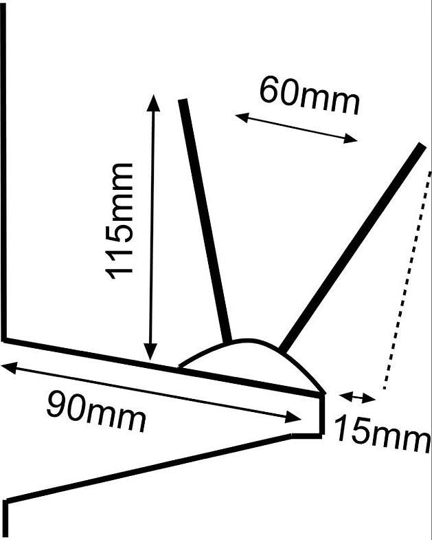Pinchos Anti Palomas E - 20 Base Policarbonato (1 metro) - Remi Hogar
