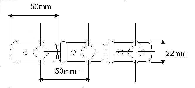 Pinchos Anti palomas E-30 Base Policarbonato (1 metro)