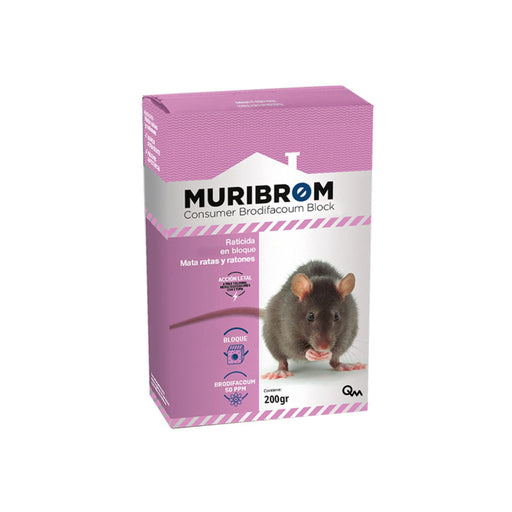 Raticida Cebo en Bloque 200 gr Brodifacoum - Quimunsa - Remi Hogar