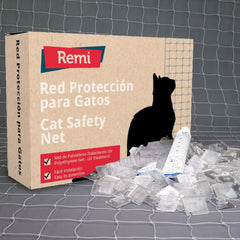 Red de Balcón para Gatos Blanca – Kit Completo con Fijaciones y Silicona para Balcones - Remi Hogar