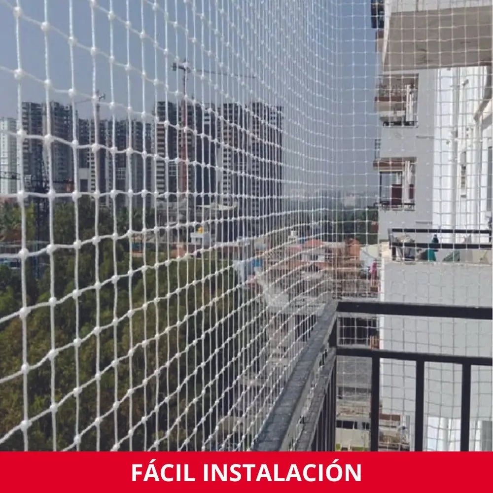 Red de Balcón para Gatos Blanca – Kit Completo con Fijaciones y Silicona para Balcones - Remi Hogar