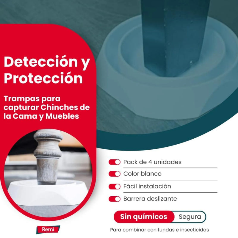 Trampas chinches 4 unidades - Remi Hogar - Remi Hogar