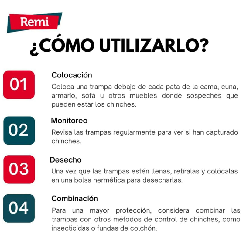 Trampas chinches 4 unidades - Remi Hogar - Remi Hogar