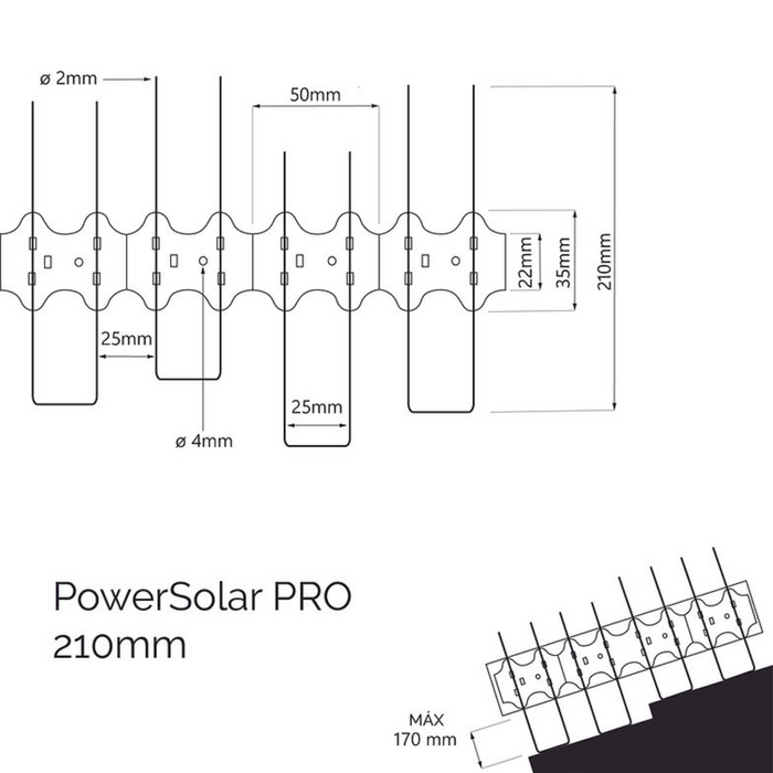 Picos anti-pássaros para painéis solares 