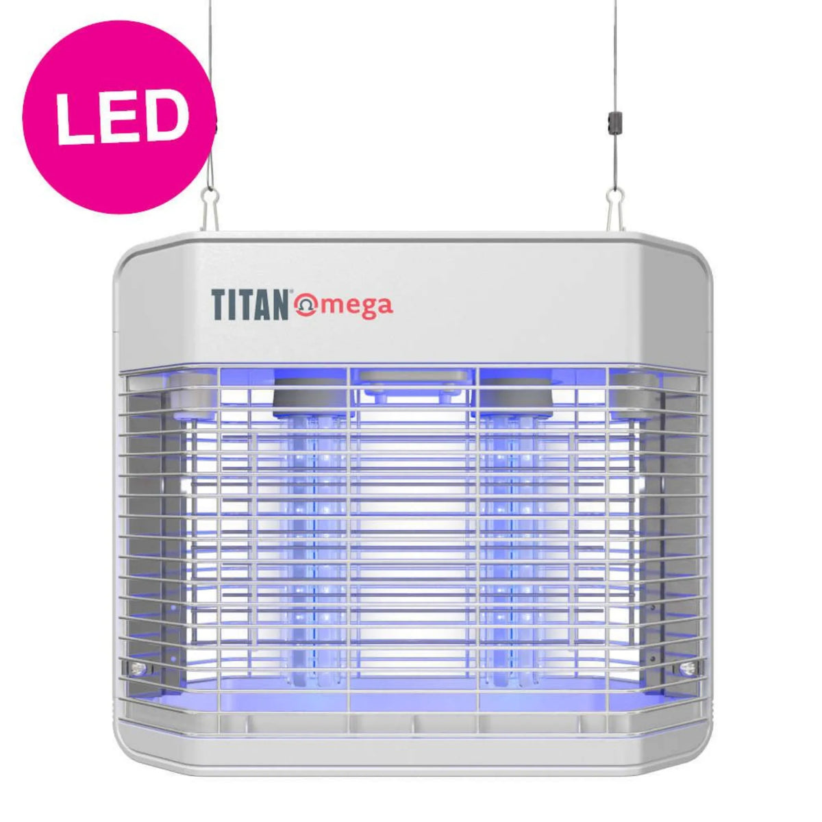 Mata-insetos elétrico Titan Omega LED 2x10W com alcance até 180 m²