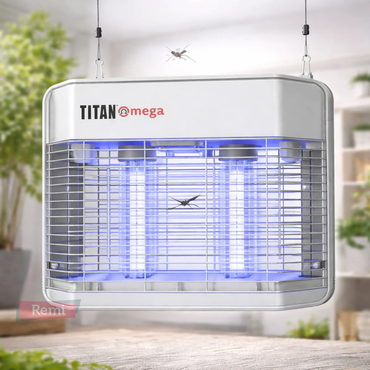 Mata-insetos elétrico Titan Omega LED 2x10W com alcance até 180 m²
