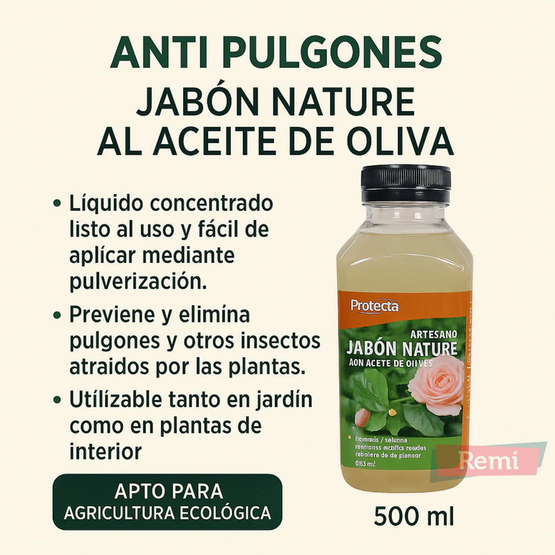 Anti Pulgones Aceite de Oliva concentrado - Jabón Nature - Remi Hogar