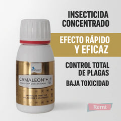 Camaleón Plus insecticida concentrado 50 ml Bioplagen para eliminar insectos voladores y rastreros con acción rápida.