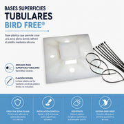 Accesorio para instalar Bird Free en superficies redondas y tubulares