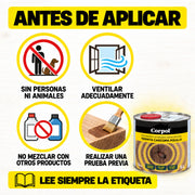 Corpol Matacarcoma 5 L | Tratamiento Antixilófagos para Madera contra Carcoma y Termitas | Permetrina 0,35%