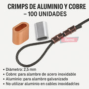Crimps Alumino y Cobre 100 Unidades - Remi Hogar - Remi Hogar