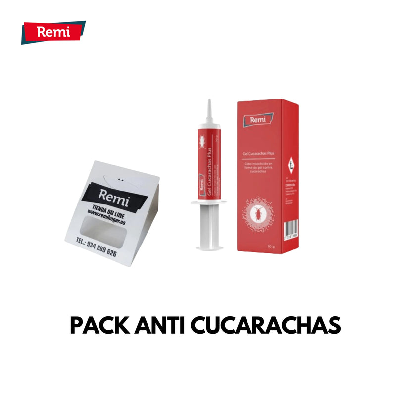 Pack Anti cucarachas Gel + Trampas - Remi Hogar - Remi Hogar