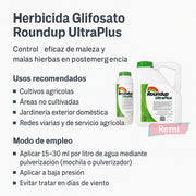 Herbicida Glifosato Roundup Ultra Plus - Remi Hogar