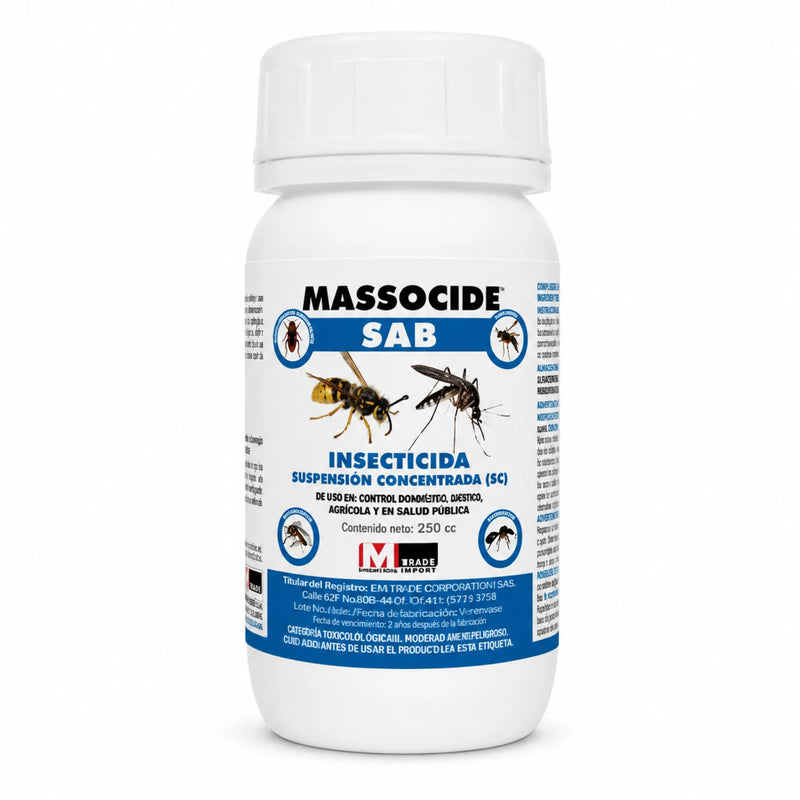 Insecticida concentrado Massocide SAB 250 ml Alfa-Cipermetrina 6%