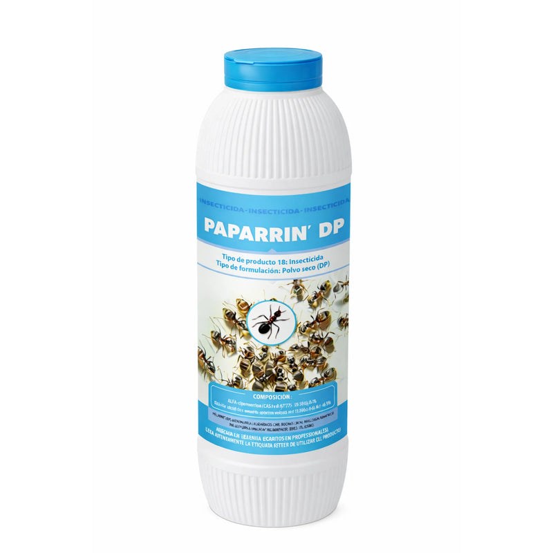 Polvo insecticida para hormigas, pulgas y cucarachas con efecto barrera Paparrín Massocide