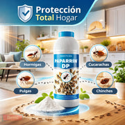 Polvo insecticida para hormigas, pulgas y cucarachas con efecto barrera Paparrín Massocide