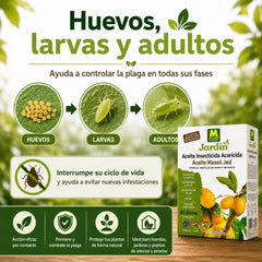 Massó Jed tratamiento ecológico para eliminar insectos y ácaros en frutales y cítricos aceite Insecticida Acaricida 500 ml