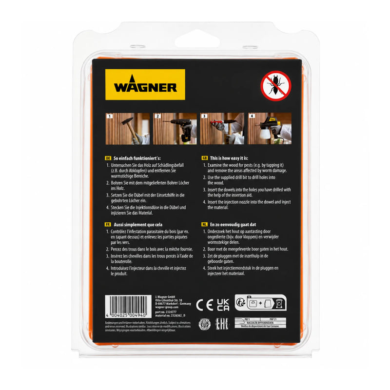 Kit aplicación pistola Wagner W180TB para inyección de protectores de madera