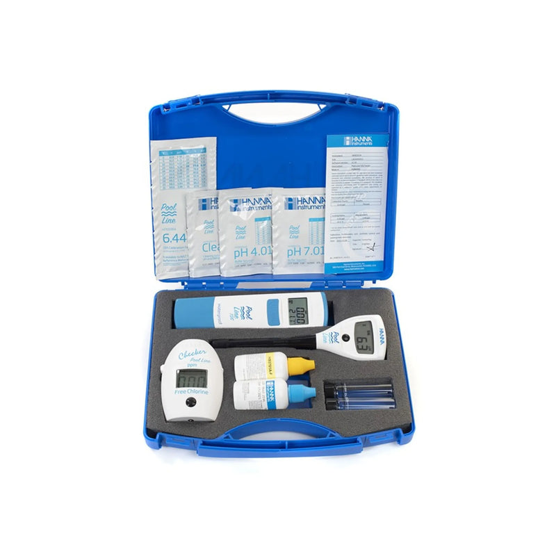 Maletín ELECTROLISIS SALINA Cloro Libre, TDS (sal) y pH (HI7014+HI983024 + HI981014) - Hanna - Remi Hogar