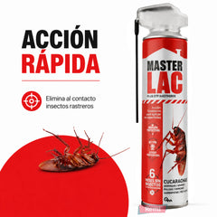 MASTERLAC PLUS DTF RASTREROS es un insecticida en aerosol diseñado para el control eficaz de insectos rastreros.