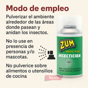 Spray insecticida ZUM mata moscas, mosquitos y otros insectos voladores
