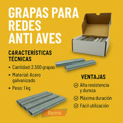 Grapas Para Redes Anti Aves - Remi Hogar - Remi Hogar
