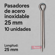 Pasadores tacos Nylon 25 mm 10 unidades - Remi Hogar - Remi Hogar