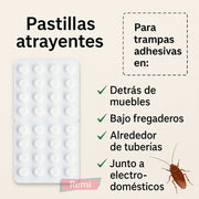 Pastillas atrayentes trampas cucaracha 50 unidades - Remi Hogar