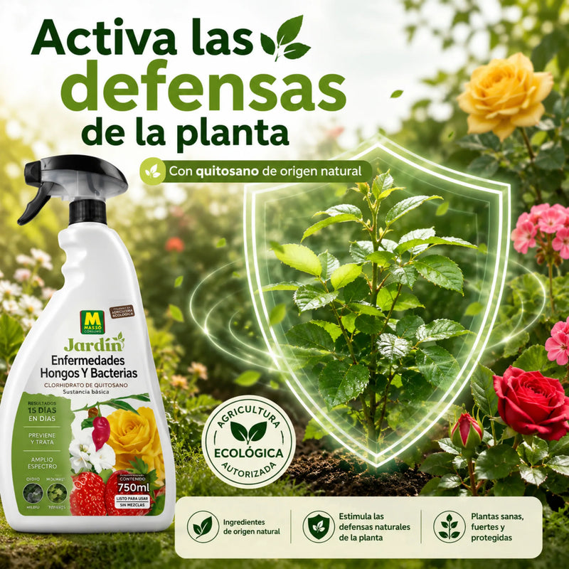 Pistola Enfermedades Hongos y Bacterias en plantas ornamentales y hortícolas 750 ml Massó