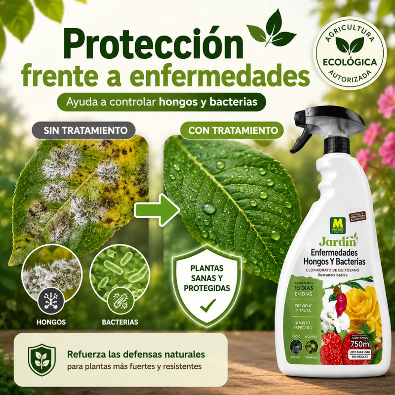 Pistola Enfermedades Hongos y Bacterias en plantas ornamentales y hortícolas 750 ml Massó