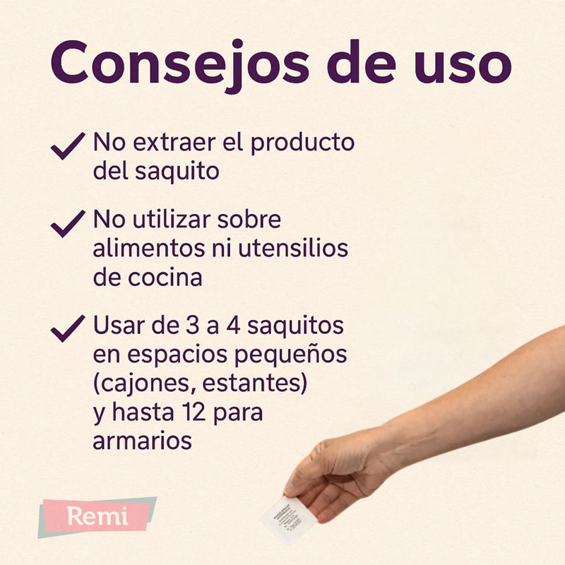 Bolsa Antipolillasy larvas con aroma - Preben - Remi Hogar