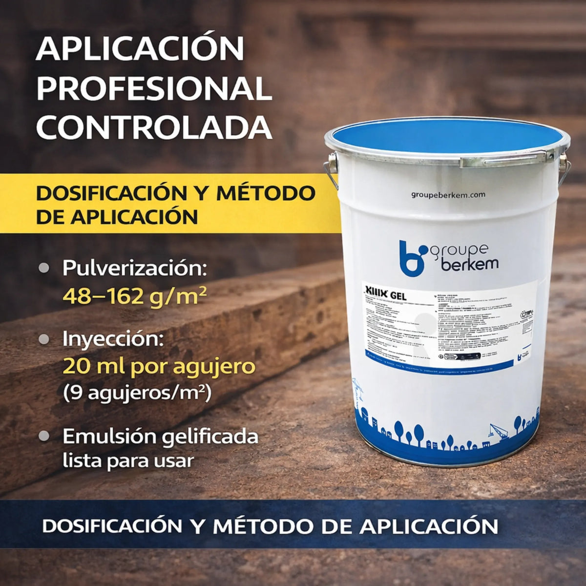Xilix Gel 20 litros protector madera contra carcoma y termitas