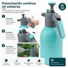 Pulverizador manual de 2 litros para jardín, huerto y limpieza