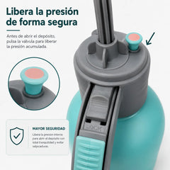 Pulverizador manual de 2 litros para jardín, huerto y limpieza