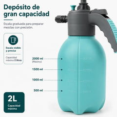 Pulverizador manual de 2 litros para jardín, huerto y limpieza