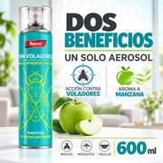 Insecticida en aerosol perfumado para combatir insectos voladores en el hogar contra moscas, mosquitos y polillas