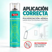 Insecticida en aerosol perfumado para combatir insectos voladores en el hogar contra moscas, mosquitos y polillas