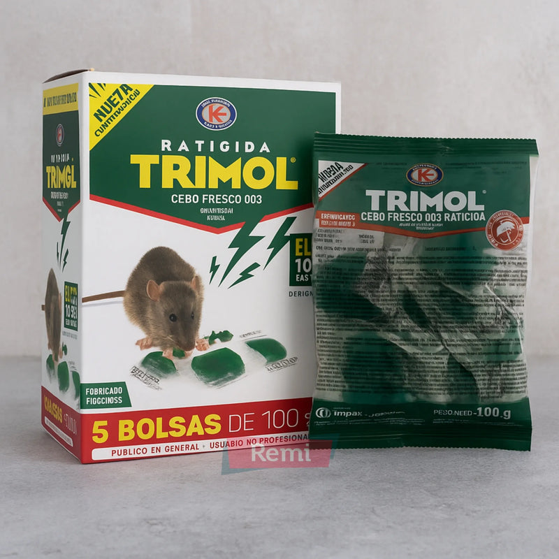 Raticida Cebo Fresco para ratas 500 gr. - Trimol - Remi Hogar