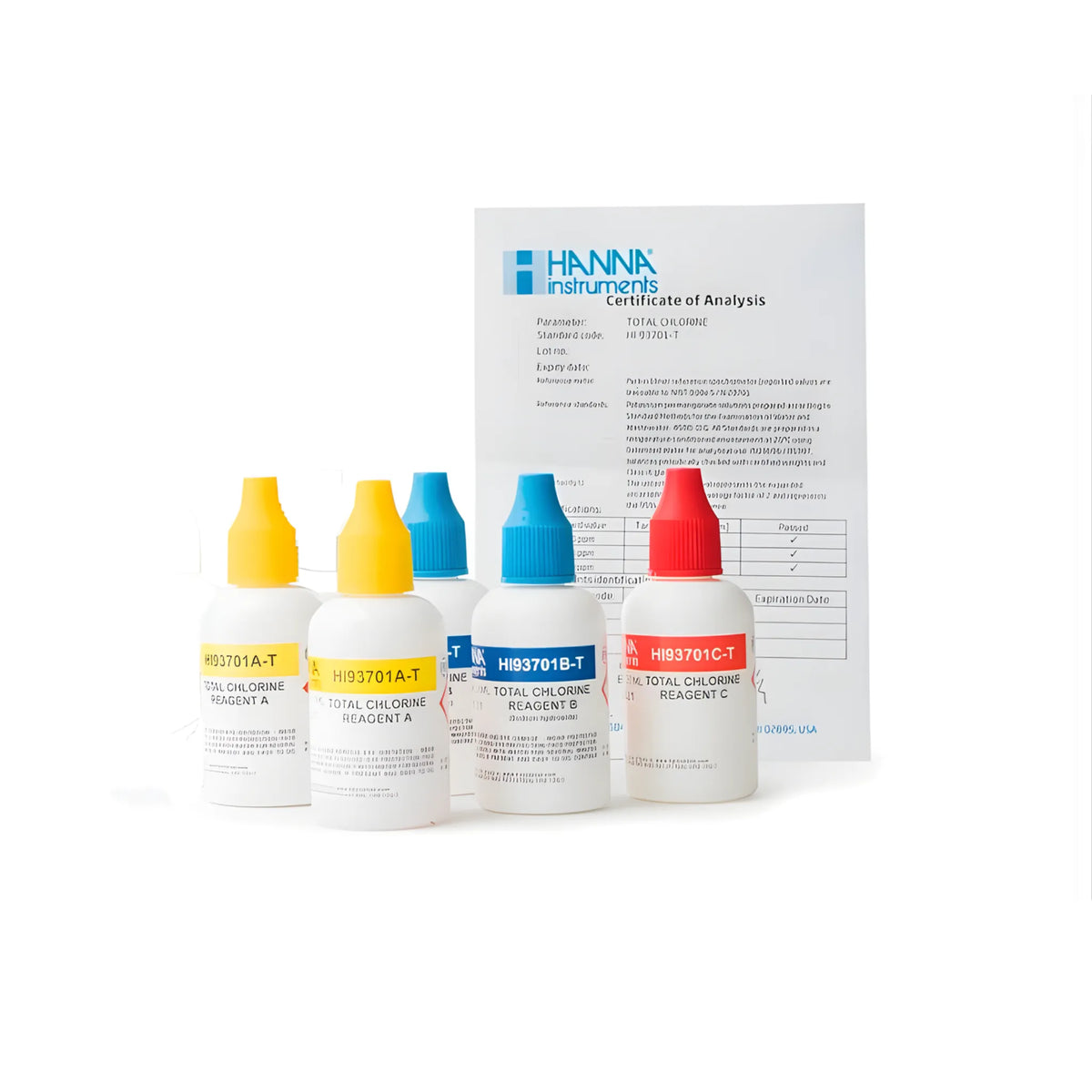 Reactivo cloro total DPD Hanna 300 test para Checker HI711 y fotómetros