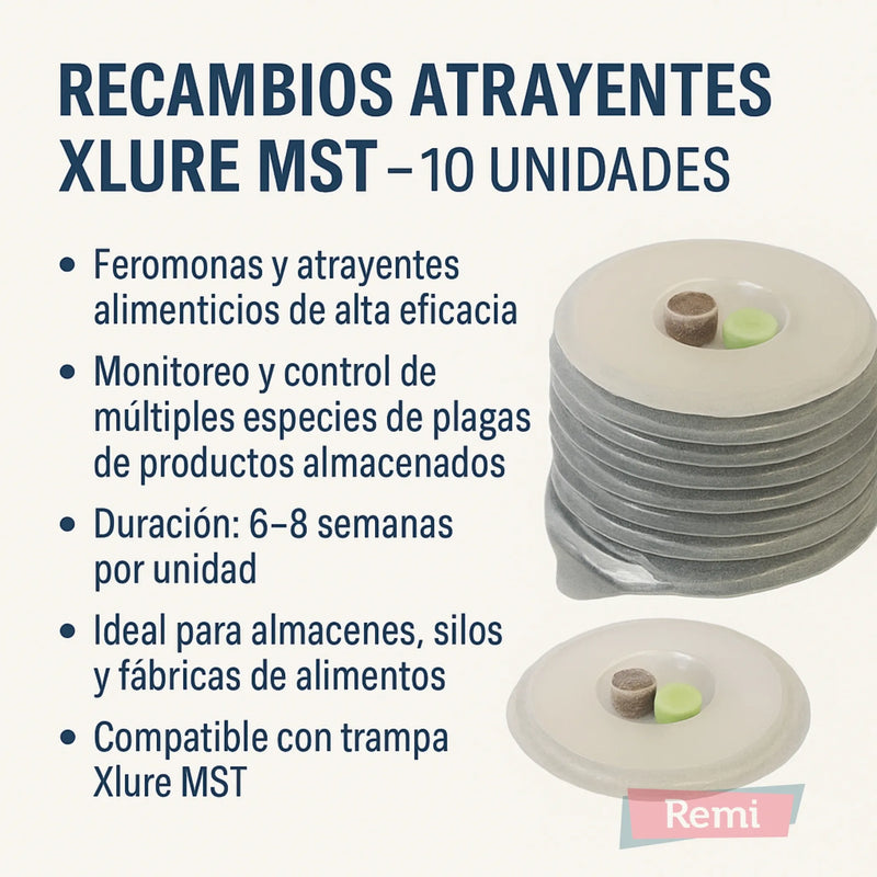 Recambios atrayente 10 unidades - Xlure MST - Remi Hogar