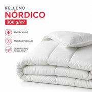 Relleno Nórdico Antiácaros y Antibacteriano RemiNordic Fibra Siliconada 300 g/m² Transpirable, Lavable y Certificado OEKO-TEX