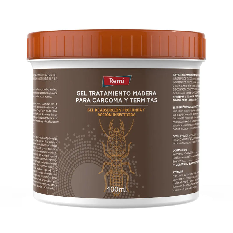 Gel Tratamiento Madera Carcoma y Termitas 400 ml Protector de Madera Listo para Usar en Interior
