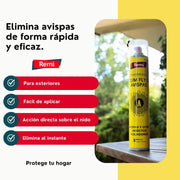 Spray Insecticida Anti Avispas, avispón y avispa asiática 750 ml - Remi Hogar