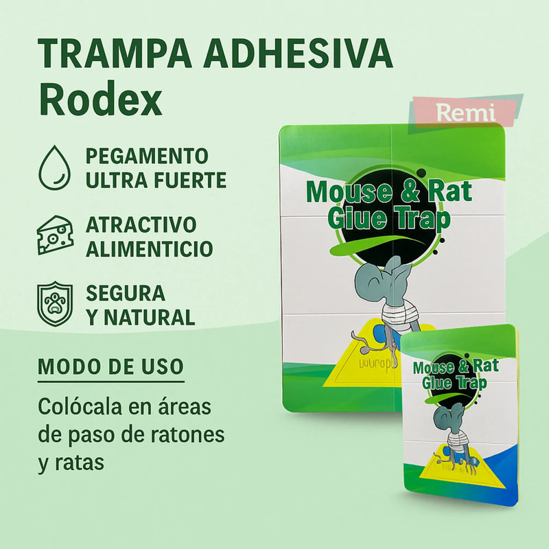 Trampa Adhesiva Ratas Ratones - Rodex - Remi Hogar