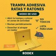 Trampa Adhesiva Ratas Ratones - Rodex - Remi Hogar